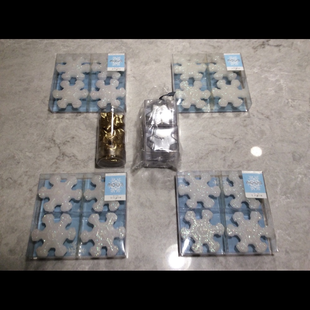 (30+) STAR and Snowflake candles, Three types, #Winter fun! NWT (iv)